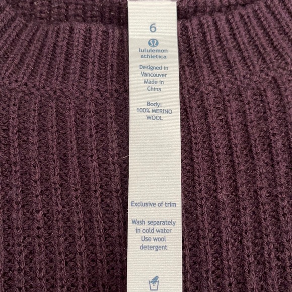 Lululemon Plum Purple Ribbed Knit Sweater - Picture 12 of 12